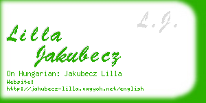 lilla jakubecz business card